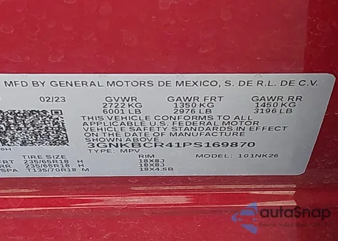 2023 Chevrolet Blazer Fwd 2Lt z USA, uszkodzony, nr VIN 3GNKBCR41PS169870